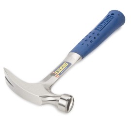 ESTWING Hammer - 12 oz Straight Rip Claw with Smooth Face & Shock Reduction Grip - E3-12S, Silver