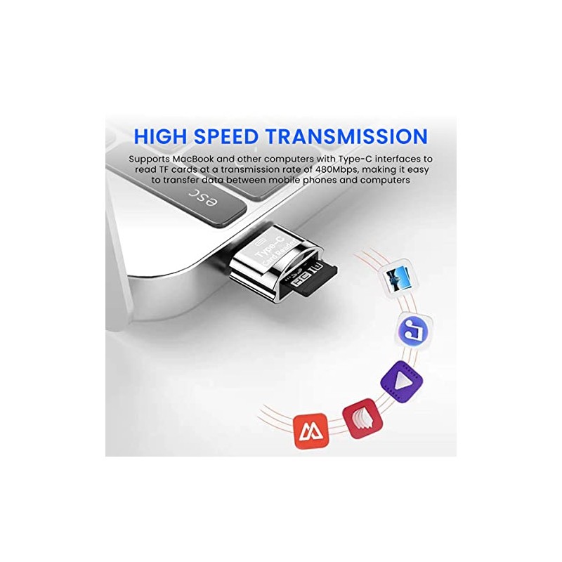 HASTHIP® Lector de Tarjetas Micro SD Tipo C Mini con