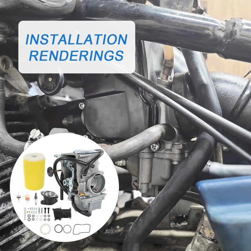 RUIANOMG Carburetor Replacement For Yamaha YFM350 Moto-4 1987-1990 1992-1995, Big