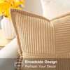 OTOSTAR Striped Corduroy Throw Pillow Covers with Splicing Super Soft