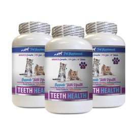 PET SUPPLEMENTS Gum Care for Cats - CAT Teeth Health - Advanced Mouth Health Complex - Immune Boost - Vitamin c for Cats - 3 Bottles (180 Tablets)