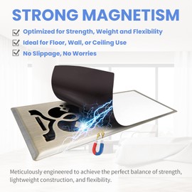 High Strength Magnetic Vent Cover for Home 5 Pack (4.84" x 10.83") for Floor, Wall and Ceiling Steel Registers, Home and RV - White