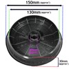 Spares2go Carbon Charcoal Filters for Belling 600CGH 444448742 Cooker Extractor