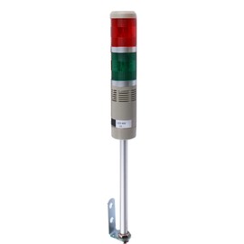 LUBAN Industrial Signal Column, LED Alarm Tower Lamp Flash Indicator, 2-Layer Stack Warning Light for Safety (110V/Steady ON)