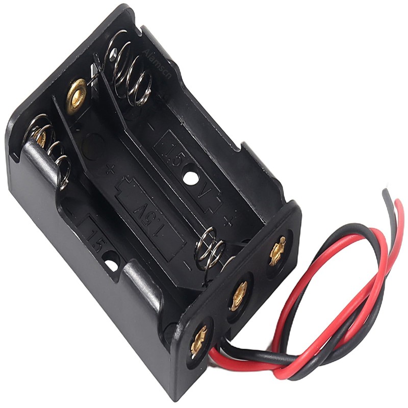 単4電池用 3x1.5V 電池ボックス 3スロットAAA 1.5 vバッテリーホルダー(5個)