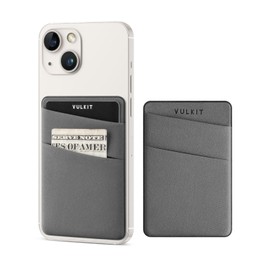 VULKIT Phone Card Holder Slim Elastic Adhesive Phone Wallet Credit Card Sleeves Sticker for Back of Smartphone(Grey)