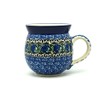 Polish Pottery Mug - 11 oz. Bubble - Peacock Feather