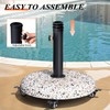 JOINHOM Patio Umbrella Base with Wheel 45lbs, Outdoor Umbrella Stand,