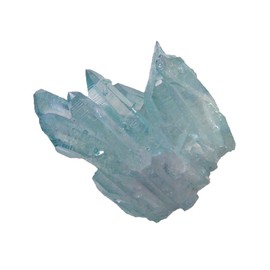 Aqua Aura Fume Plated Natural Raw Quartz Healing Crystal Cluster Reiki Activated