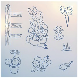 Peter Rabbit Complete Set - 17 Stencils - Children Kids Drawing Chalk Washable Plastic Fun Art DIY Template Reusable Laser Cut Mylar Template for Painting Home Decor DIY Crafts - The Artful Stencil