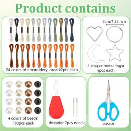 INFUNLY 24 Set DIY Small Dream Catcher Kit Neutral Colors Mini Dream Catcher Kit Star/Moon/Heart/Round Handmade Dreamcatcher Kit with Instructions Hanging Ornament for Bedroom Car Mirror Keychain Bag