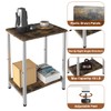 Tigerden 2 Tier Side Table, Heavy Duty End Table with