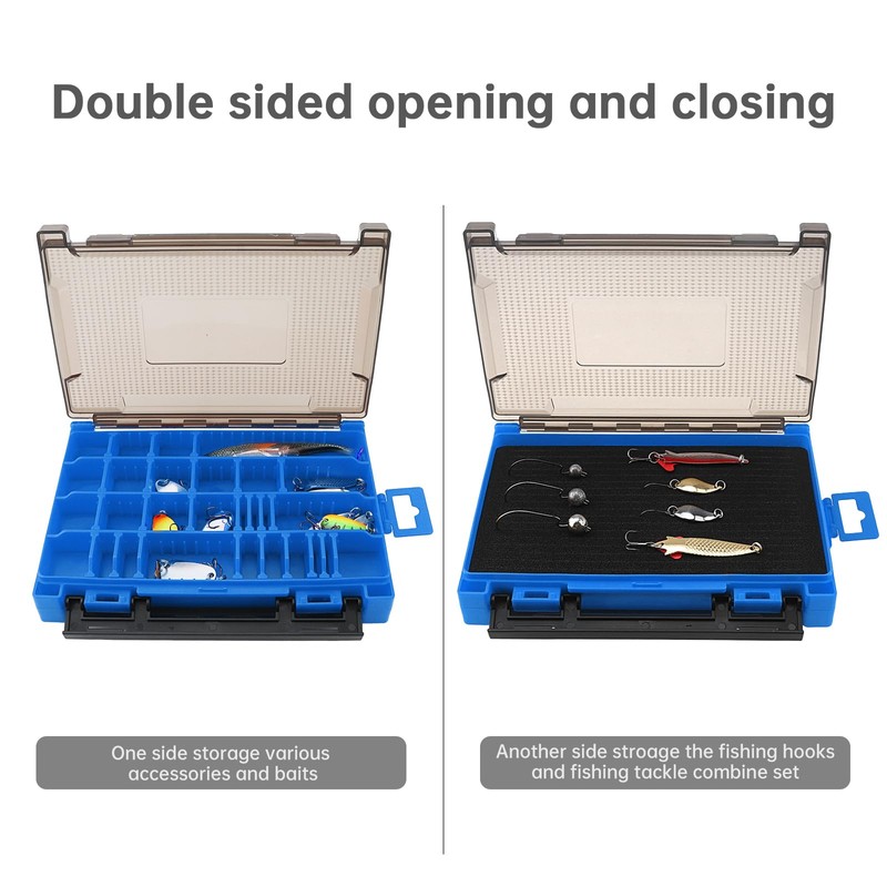 OriGlam Fishing Accessories Storage Box, Double Sided Tackle Boxes Hook