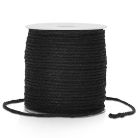 G2PLUS 100 m Black Jute Twine Cord Garden Cord Craft Cord Decorative Cord 3 mm Jute Cord for DIY Household Arts Gardening Decoration