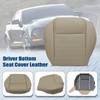 AOUTTUOA Driver Side Bottom Perforated Leather Seat Cover Tan Compatible