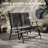 Zedachica 2-Person Outdoor Glider Bench No Assembly Required, Glider Loveseat