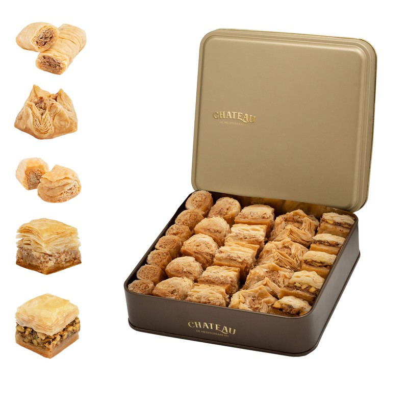 Baklava Tin Selection 500g, Approx 27 pieces of Baklawa, Gift
