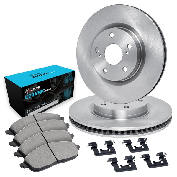 R1 Concepts Front Brakes and Rotors Kit |Front Brake Pads|