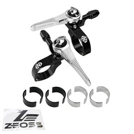 Dia-COMPE ENE CICLO Thumb Shifter Set – 2/3x Front & 8/9/10-Speed Rear,Black, with ZEOSS Sticker, DP3174-B-ZEO