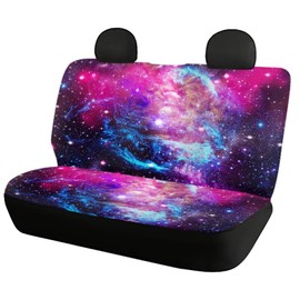 Howilath Galaxy Fashion Purple Blue Stretchable Auto Front & Back Seat Covers 3 Piece Vehicle Seat Protector Car Mat Covers