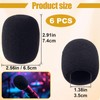 Pndeyo 6pcs Foam Microphone Cover, Thickened Microphone Foam Covers, Reusable
