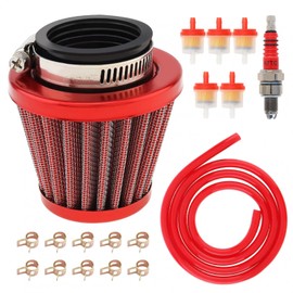 Windance 38mm Air Filter Fuel Line Kit with A7TC Spark Plug Fit for Coolsport Jonway TAOTAO SSR110 KLX110 CRF50 CB750 TTR90 RM85 Agility 50cc to 160cc Dirt Pit Bike ATV Quad 4 Wheeler