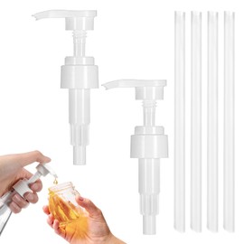 Giantree Pack of 2 Soap Dispenser Pump Head, Soap Pump Dispenser, 28 mm Thread Reusable Soap Dispenser Replacement Pump Plastic Pump Head for Lotions Conditioner Shampoo