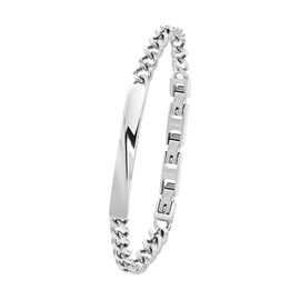 s.Oliver 2035519 Women's Stainless Steel Bracelet, 17 + 1.5 + 1.5 cm, Silver, Comes in Jewellery Gift Box, 17 cm, Stainless Steel