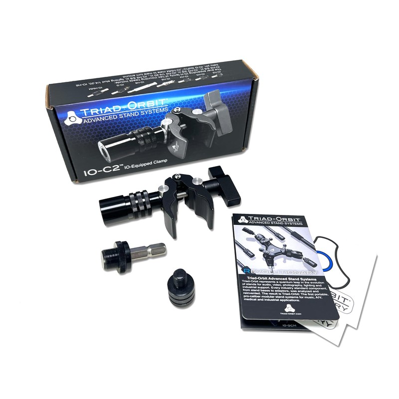 TRIAD-ORBIT IO-C2 Mini Grip Clamp [Compatible with Camera/Tablet/Microphone] Compact Grip