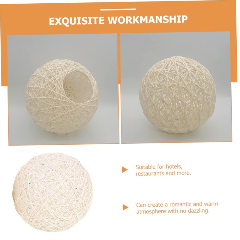 Outanaya Woven Lamp Shade Rustic Style Lightweight Easy Install Pendant