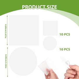 20 Transparent Repair Patches, Waterproof Patches Spa Mattress Inflatable Castle Swimming Ring Pool Down Jacket Transparent for Backpacks Tents Canopies Camping Outdoor Jackets