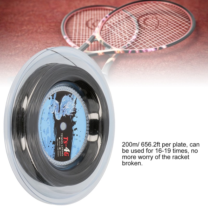 200m Durable Polyester Tennis Racket String Round StrikeResistance Hard Racquet