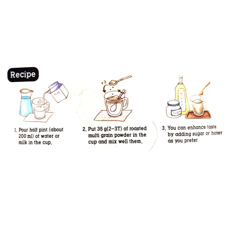 Korean 20 Mixed Roasted Misugaru Grain Powder with Black Beans,