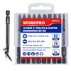 WORKPRO 10pcs Slotted Phillips Screwdriver Bit Set, S2 Steel Magnetic