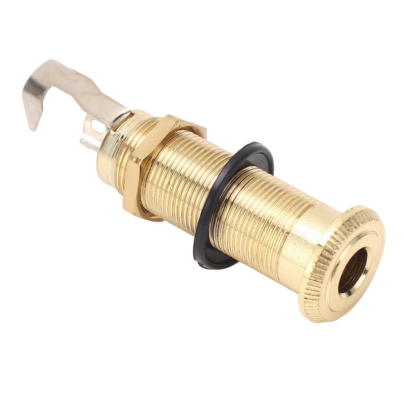 Guitar End Pin Jack Socket Threaded Metal 6.35mm for Bass