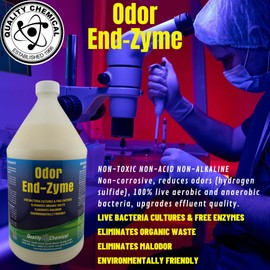 Quality Chemical Odor End-Zyme BioStain and Odor Remover, Cleaner and Deodorizer - 128 oz (Pack of 1)