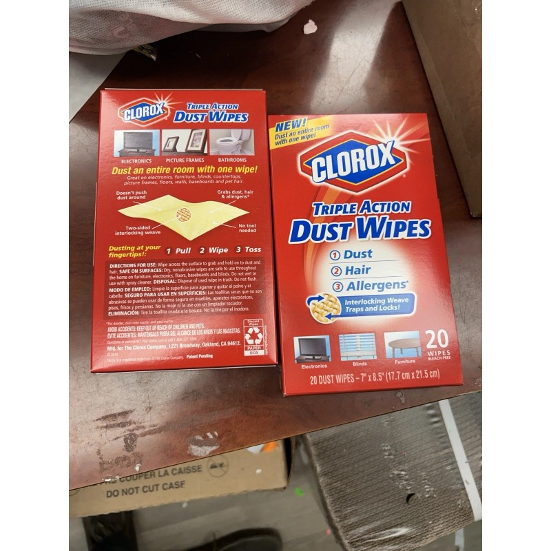 Clorox 2 Pack X Clorox Triple Action Dust Wipes 20
