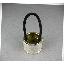 Perfect Hairstyle with Our Hair Accessories - Silver Ponytail Holder Cuff Hinged Glitter Gold Hair Tie Pony Tail Circle Fashionable Hair Accessory Hair Jewelry Accessories for Lady Women