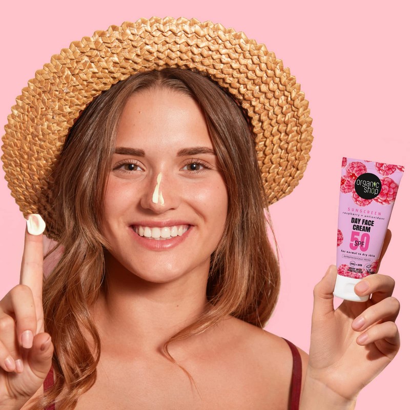 Organic Shop Sunscreen Day Face Cream 50 SPF Normal to