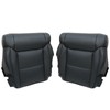 SecosAutoparts Driver & Passenger Bottom Replacement Black Leather Seat Covers