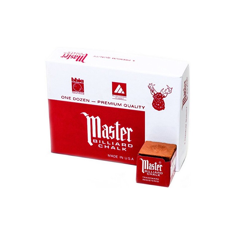 Imperial Master Billiard/Pool Cue Chalk Box, 12 Cubes, Rust
