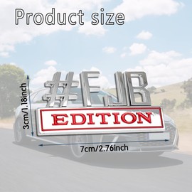 FJB Edition Car Emblem, 3D Letters #FJB Car Edition Emblem, Car Decal 3D Raised Letters Bumper Sticker, 3D Car Exterior Emblems Badge 3D Sticker Decal Fit for Cars Bumper Window