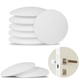 Topes de puerta para pared, paquete de 8 protectores de perilla de 2 pulgadas, autoadhesivos, silenciosos, antilama, cubre los agujeros existentes y e