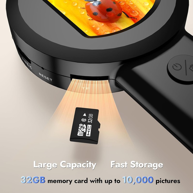 100X Magnifying Glass for Reading, Digital Magnifier with 2inch Screen,