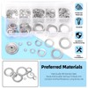 Glarks 160pcs M3/4/5/6/8/10/12/14/16 Double Side Lock Washer, 304 Stainless Steel