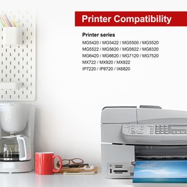 Compatible Ink Cartridges Replacement for Canon 250 251 XL PGI-250XL CLI-251XL to use with PIXMA MX922 MX920 IX6820 MG5520 MG7520 IP8720 MG6620 MG6320 MG7120 (5 Pack)