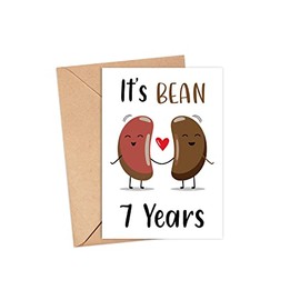 Arezzaa Greeting Card - 7 Years Anniversary - Funny Husband Wife Boyfriend Girlfriend - 5 x 7 inches
