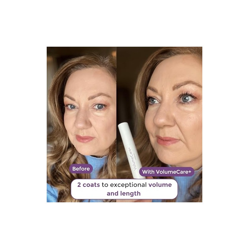 Rumi Cosmetiques VolumeCare+ Mascara for Older Women, Natural Black