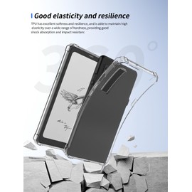 for BOOX Palma 2 Mobile ePaper Case,Ultra-Thin Full Coverage Corner,BOVUGAC High Transparency Soft TPU Shockproof Kids Friendly for 6.13" BOOX Palma 2 2024 Case Cover (Clear)