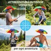 KOQAIIZ Cappello Ombrello da Testa Mani Libere, Protezione Solare e